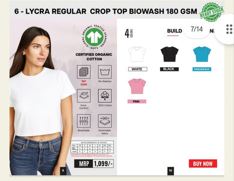 CROP TOP -180 GSM REGULAR 