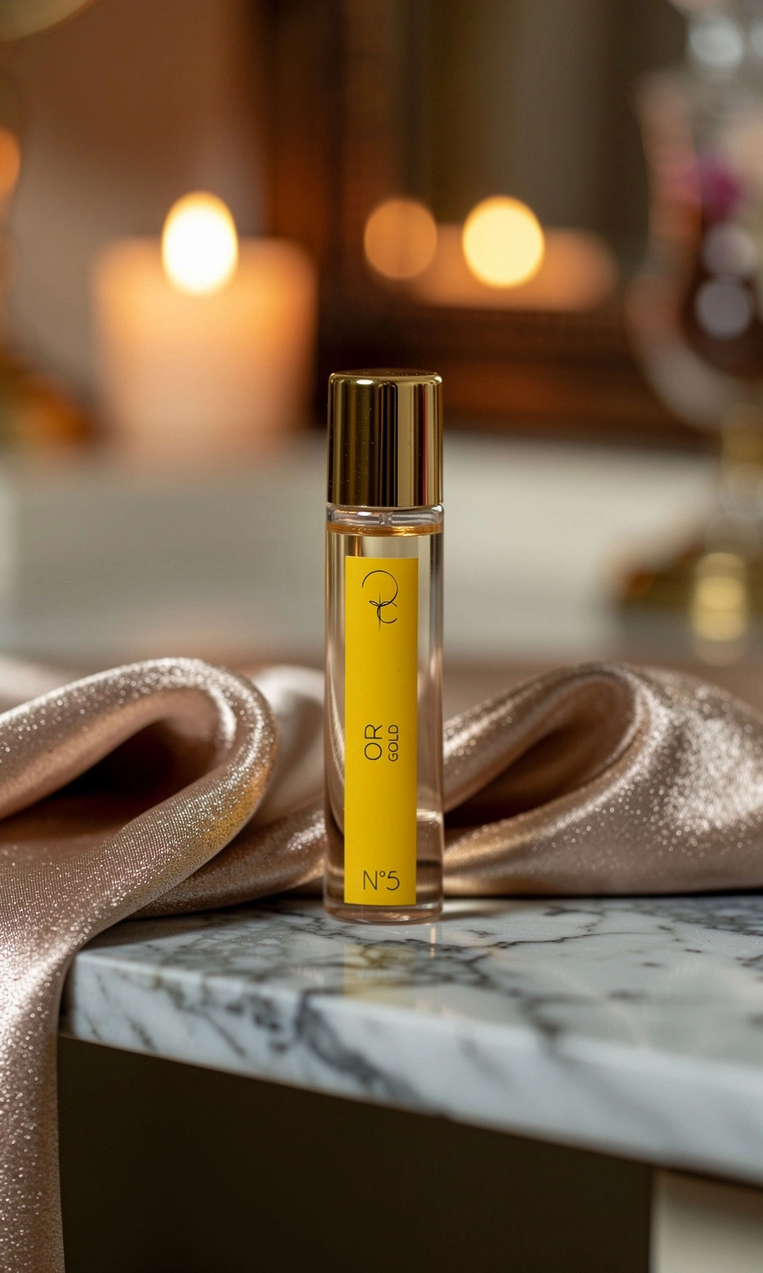 Extrait d'huiles essentielles n°5 relié à la couleur OR 5ml