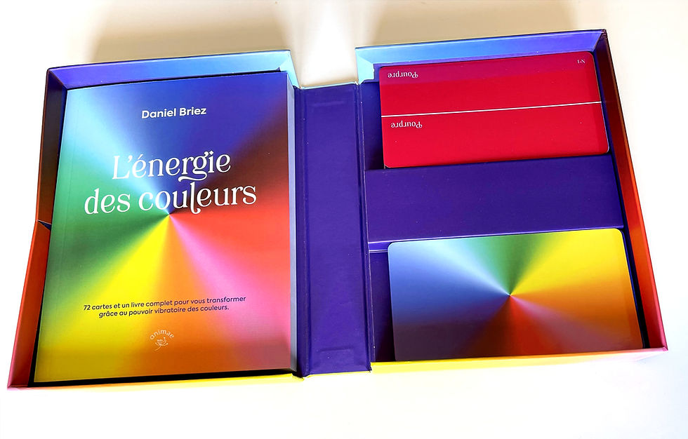 Miniature : L'ENERGIE DES COULEURS  Jeu de 72 cartes couleurs + livre
