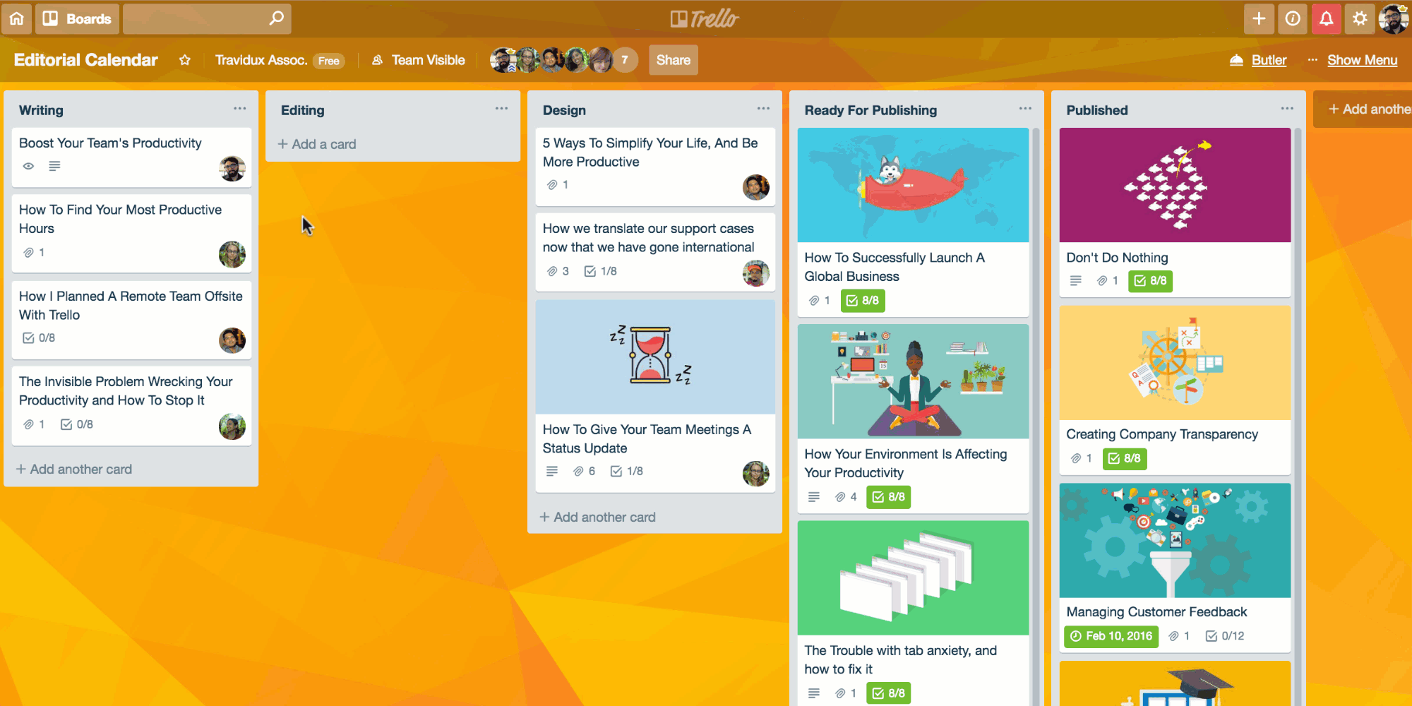 Trello utilise des boards (tableaux) pour gérer les projets