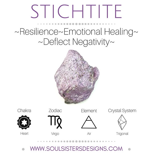 Metaphysical Healing Properties for Stichtite by Soul Sisters Designs 
