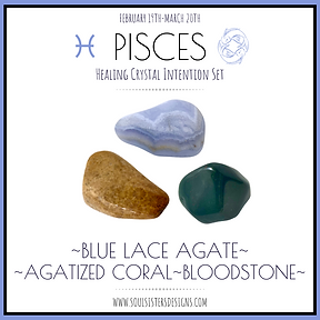 Pisces Healing Crystal Intention Set