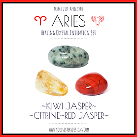 Aries Healing Crystal Intention Set