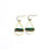 Miniature : Emerald and Hematite Healing Crystal  Earrings handmade by Soul Sisters Designs