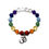 Miniature : 7 Chakras Bracelet with Clear Quartz, Hematite and an Om Charm