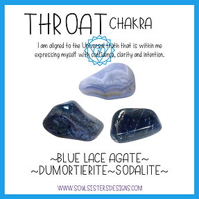 Throat Chakra Healing Crystal Intention Set