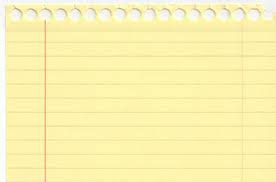 Sheet of Lined yellow paper for New Moon Ritual