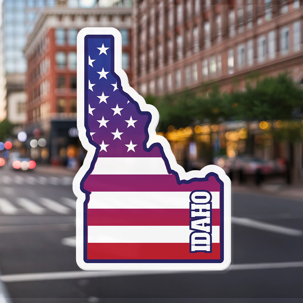 Idaho x American Flag Sticker