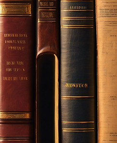 close up of old books lined up end to end, standing upright.jpg