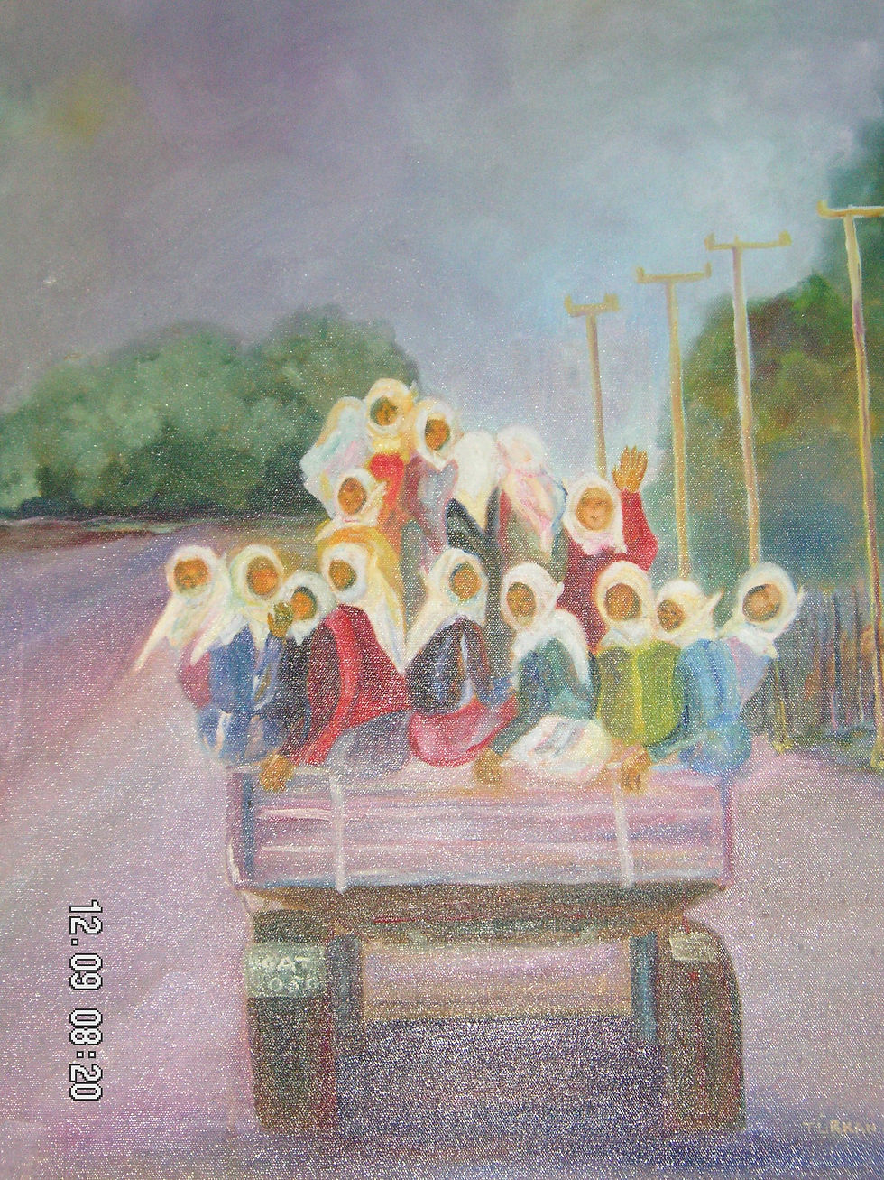 Frauen auf dem Weg zu Arbeit