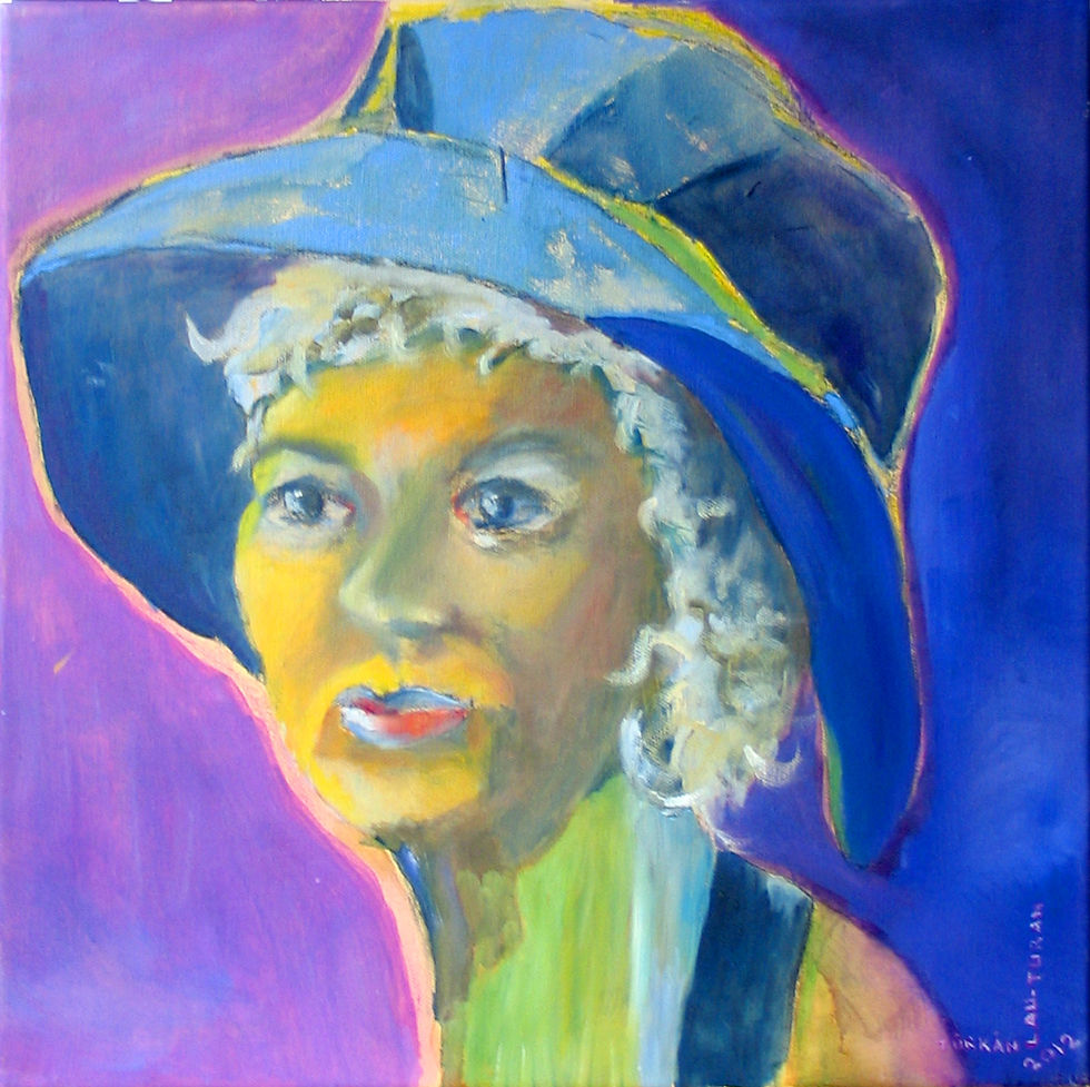 Frau mit Hut