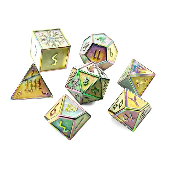 Thumbnail: 7 Piece RPG Set Metal Dice - Norse Foundry