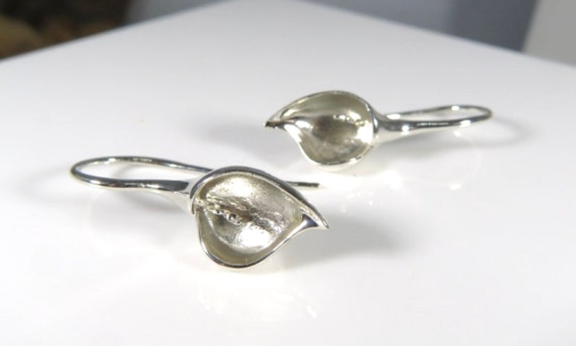 Thumbnail: sterling silver Lily earrings 
