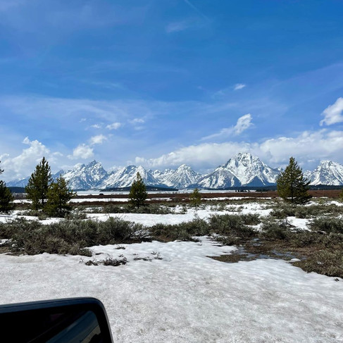 Grand Teton National Park with snow