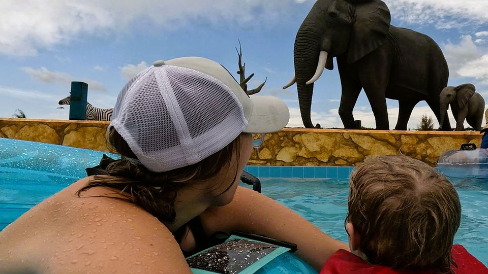 Outdoor Lazy River "Adventure River"  at Kalahari Resort in Round Rock, Texas