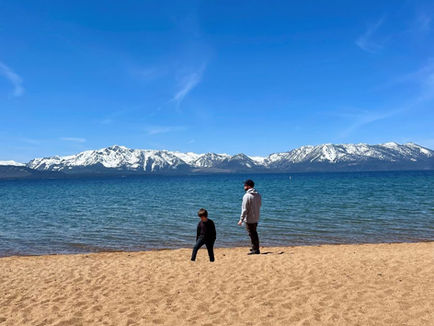 Father and son at Nevada Beach