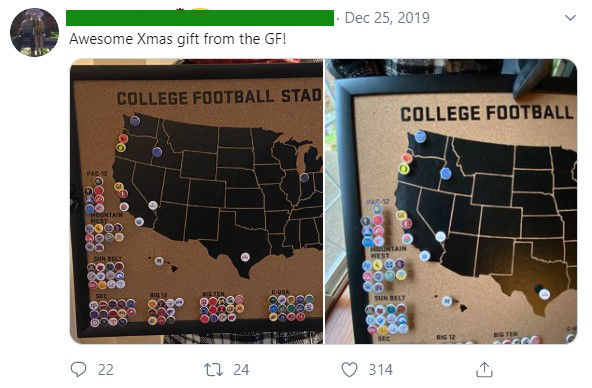 College Football Stadium Map