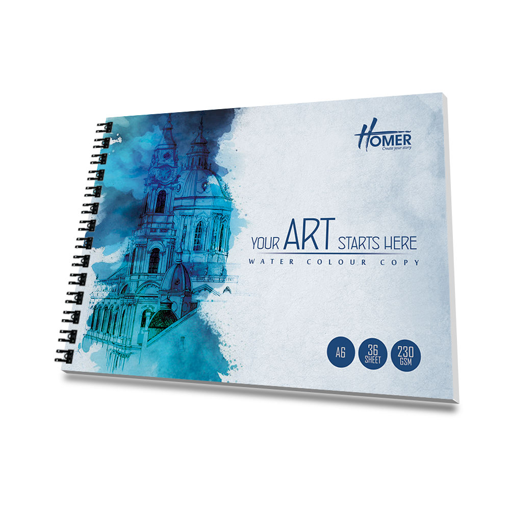 A6 Wiro Water Colour Copy 230 gsm 36 Sheet