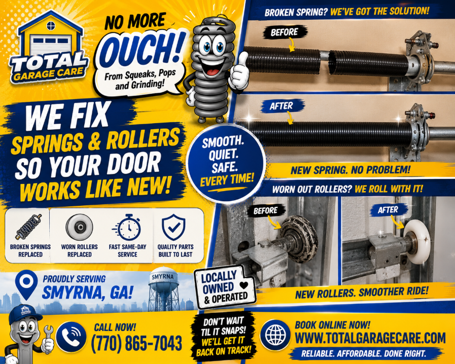 🚪 Springs & Rollers: The Dynamic Duo Behind Every Smooth Garage Door - Garage Door Springs and Rollers Repair Smyrna GA