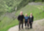 Roger, Monica och Fanny längs Inkaleden, mot Machu Picchu, Anderna, Peru