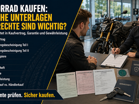 Motorrad kaufen: Welche Unterlagen und Rechte sind wichtig?