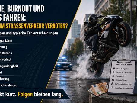 Wheelie, Burnout und lautes Fahren: Was ist im Straßenverkehr verboten?