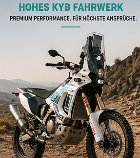 KOVE 450 RALLY mit optionalem Zubehör