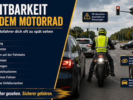 Sichtbarkeit auf dem Motorrad: Warum Autofahrer dich oft zu spät sehen