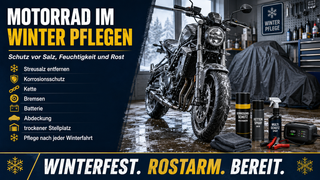 Motorrad im Winter pflegen: Schutz vor Salz, Feuchtigkeit und Rost