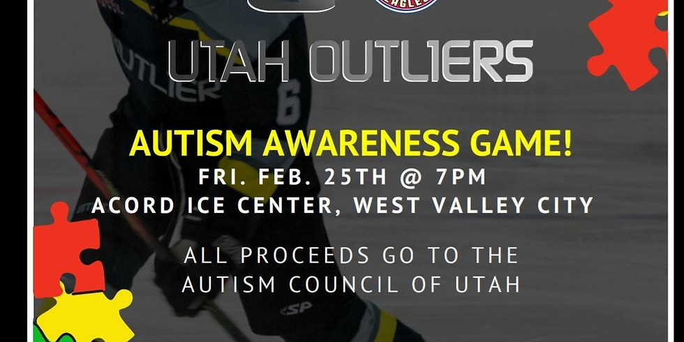 FREE TIckets ~ Utah Outliers Hockey ~ Autism Awareness Game