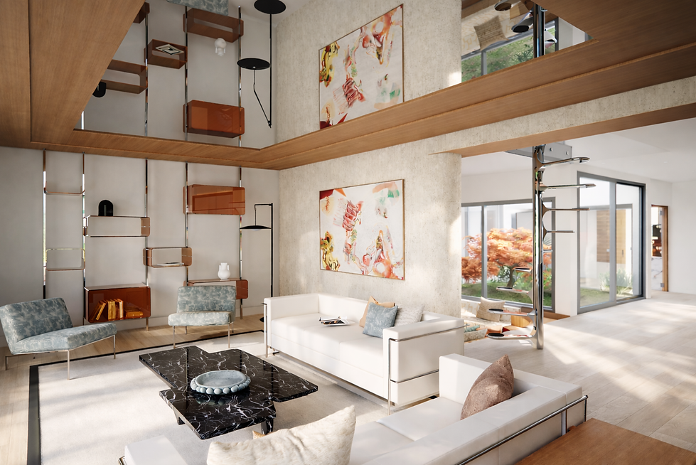 Salon - maison d'architecte à La Baule