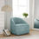 Thumbnail: Lulu Teal Swivel Accent Chair