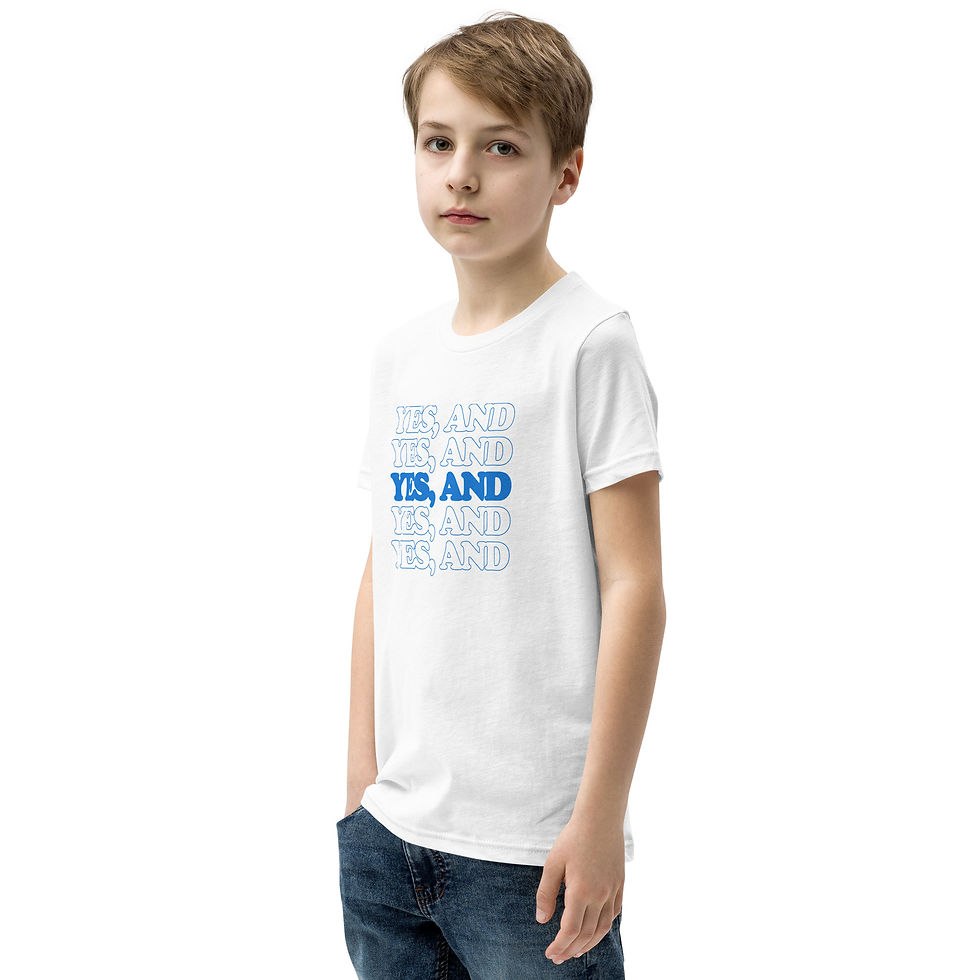 Thumbnail: Yes, And | Youth Short Sleeve T-Shirt White