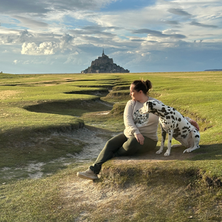 Lucia y Ginebra en el Mont Sant Michel