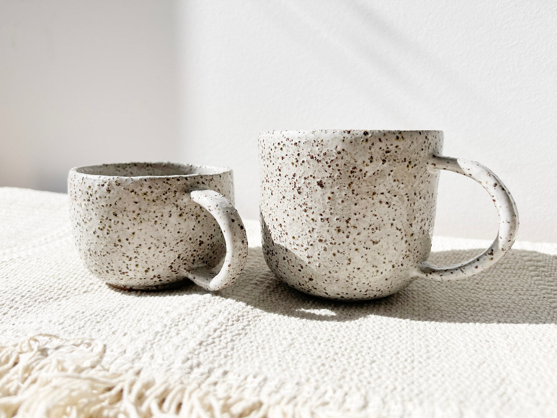 White F R E C K I E Speckled Mug