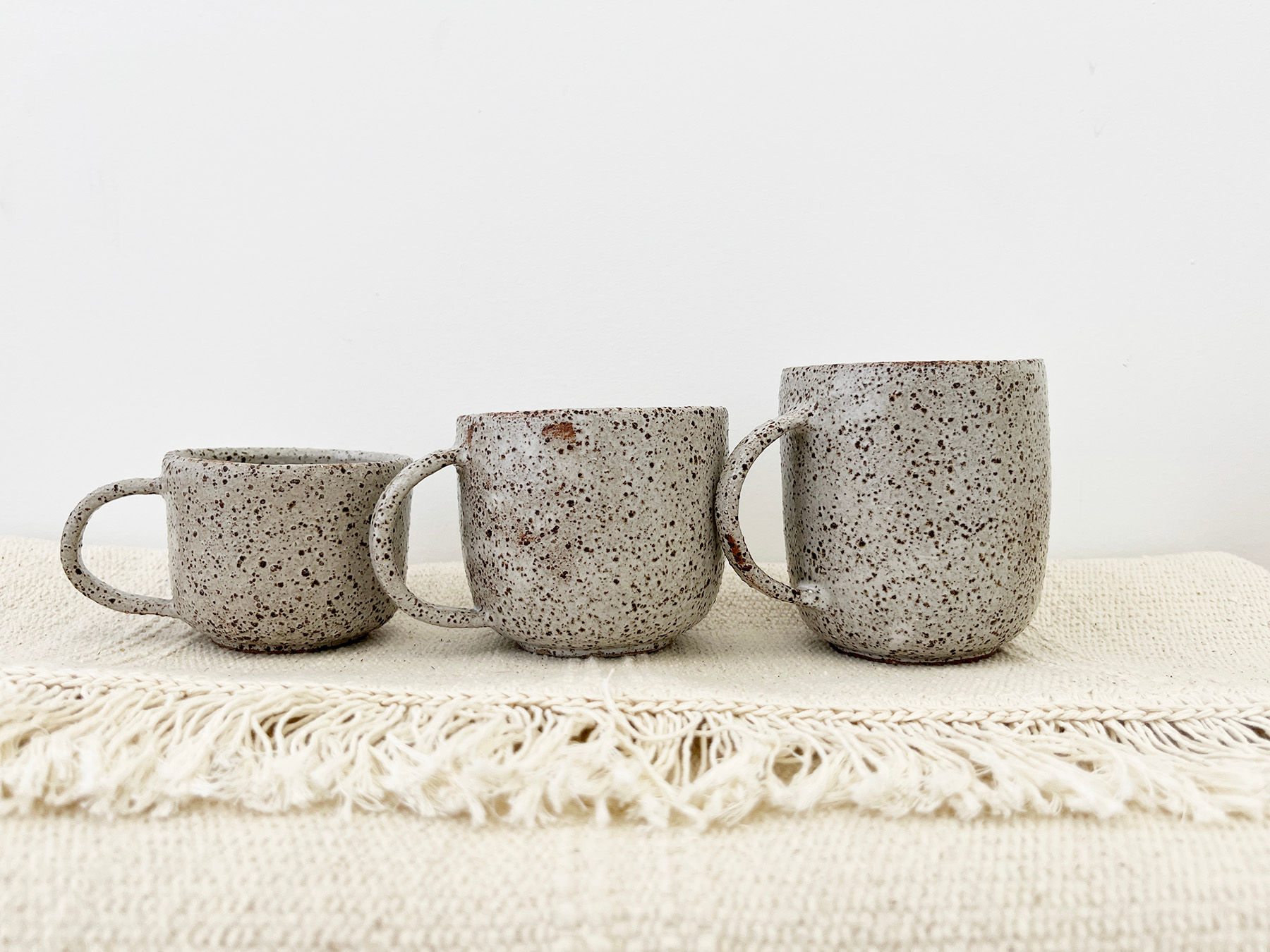 White F R E C K I E Speckled Mug