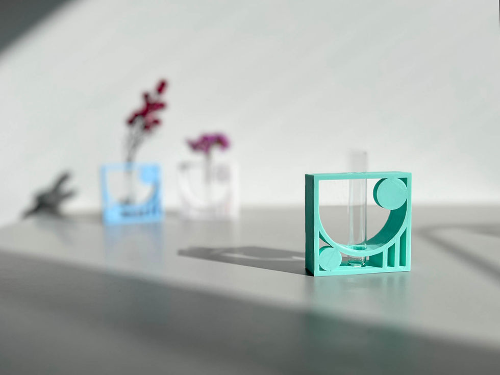 Thumbnail: Geometric Art Mini Tube Vase #1