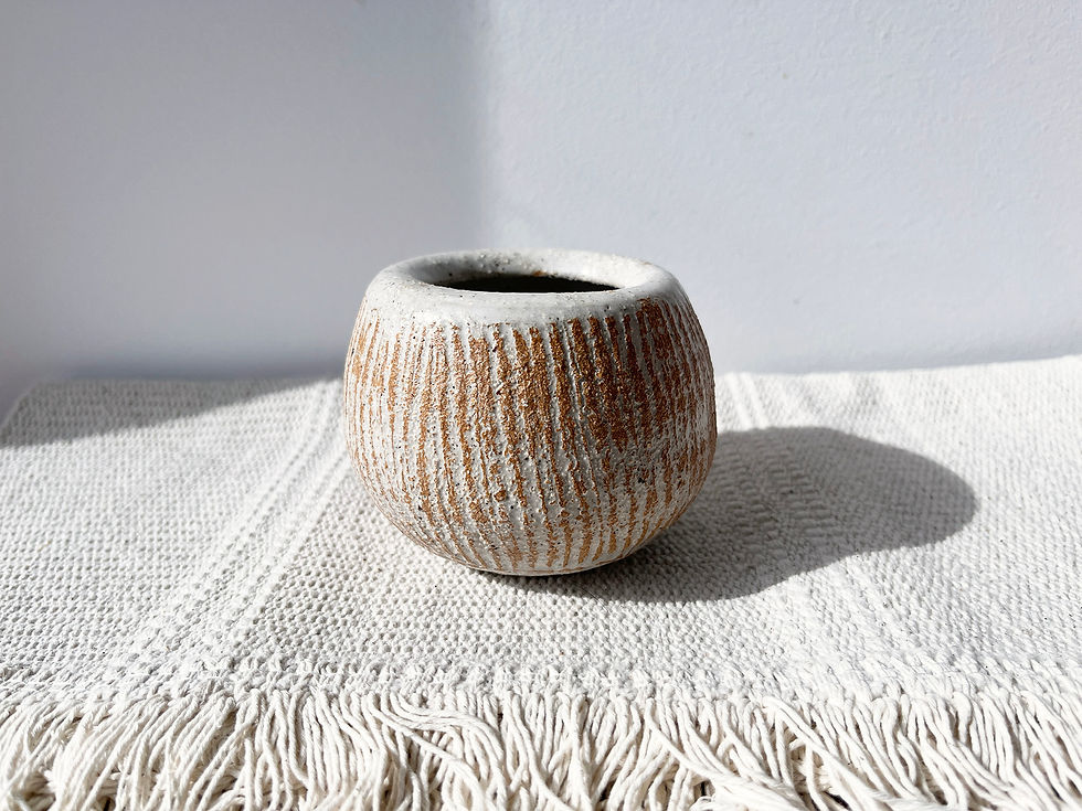 Thumbnail: K Y A Fluted Round Vase