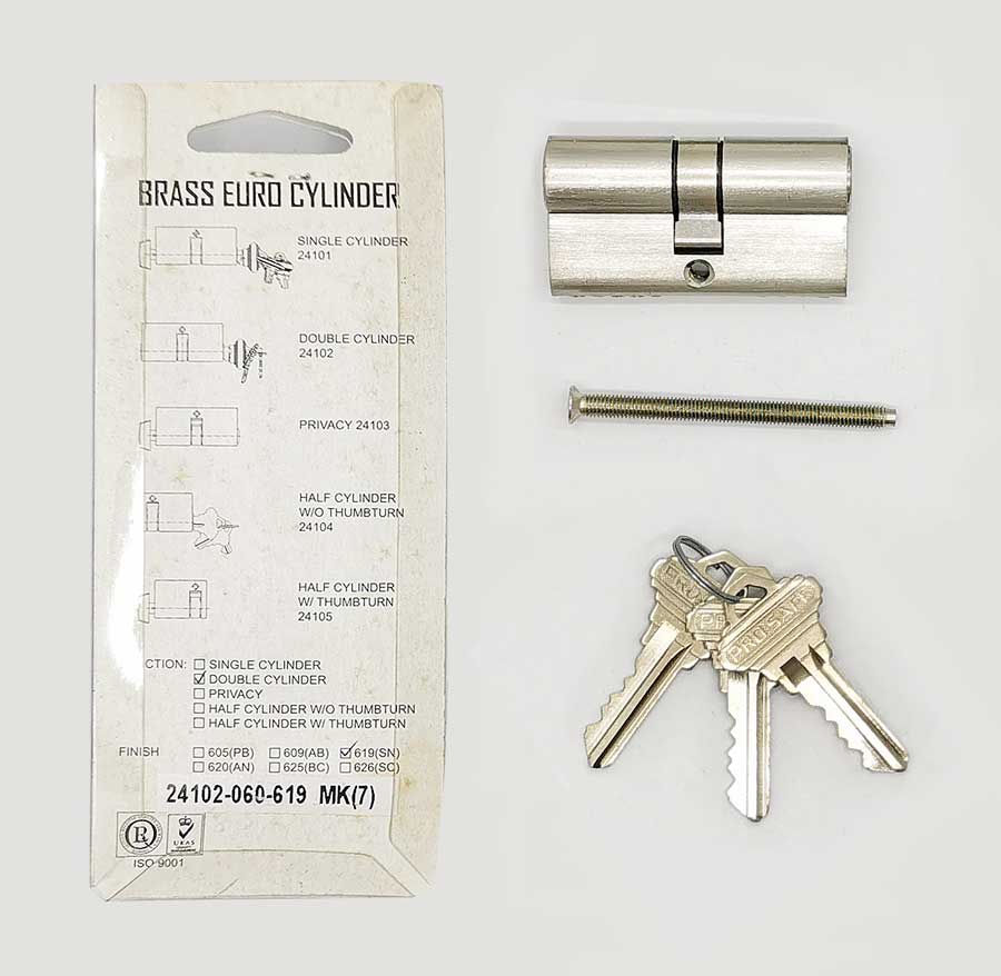 Thumbnail: Brass Euro Cylinder Double Master Key MK 24102-060-619 SN 2102