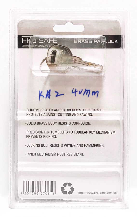 Thumbnail: Premium Security Padlock Short 40 KA2 SB	0108