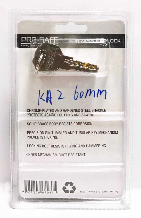Thumbnail: Premium Security Padlock Short 60 KA2 SB	0108