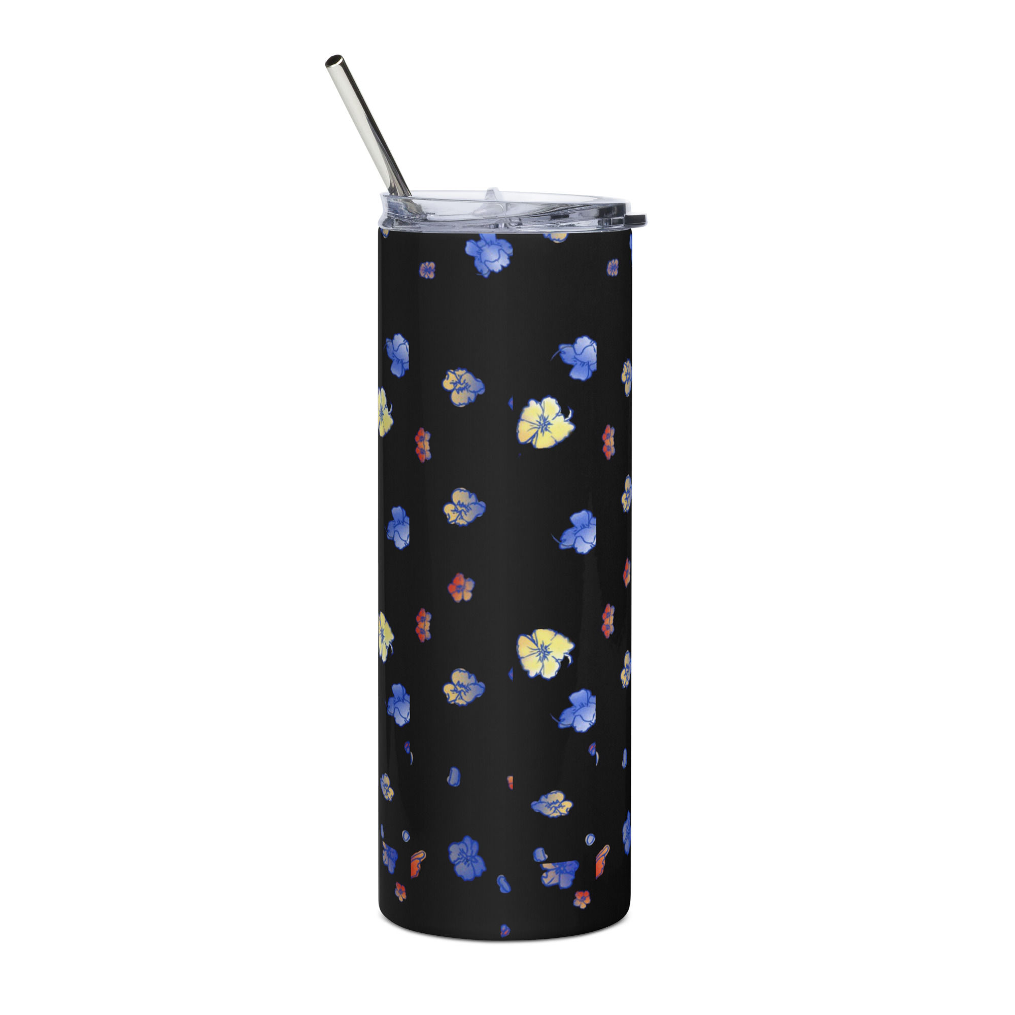 LP2T Flowers Tumbler_Stainless Steel Black