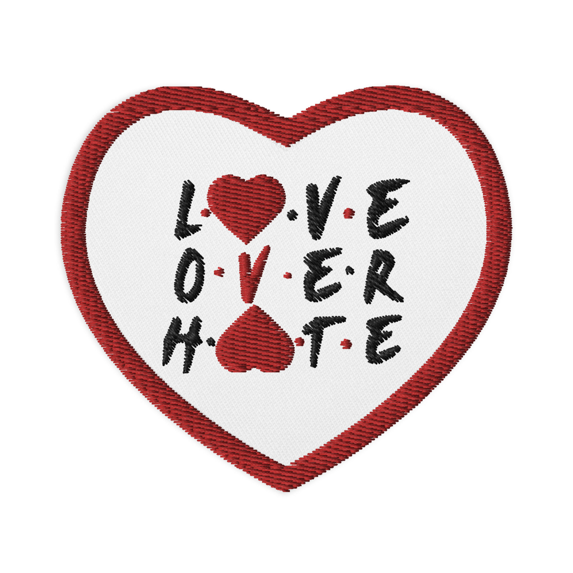 Embroidered Patches - Heart - 3.1″×2.8″