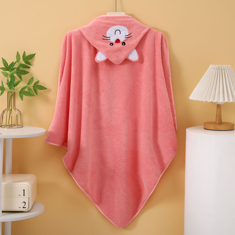 Thumbnail: New Coral Fleece Bath Towel for Infants and Children, Suitable for Use in Bathro