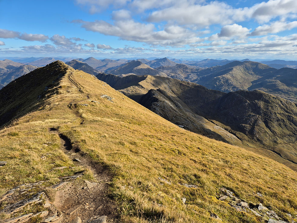 Luinne Bheinn, Meall Buidhe, Sgurr na Ciche, even Ben Nevis. Old friends!