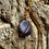 Thumbnail: Elegant Dainty Copper Wrapped Blue Goldstone Teardrop Pendant