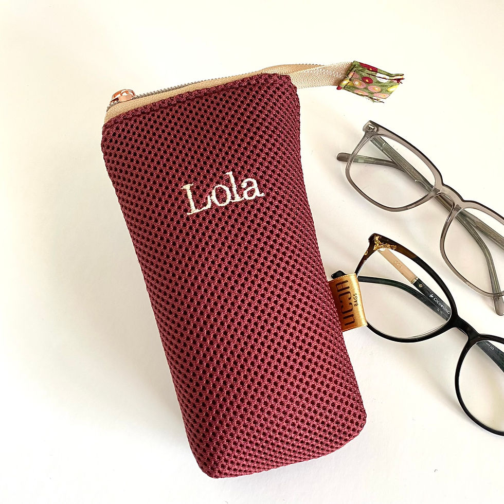 Miniatura: Funda para 2 o 3 pares de gafas. GRANATE