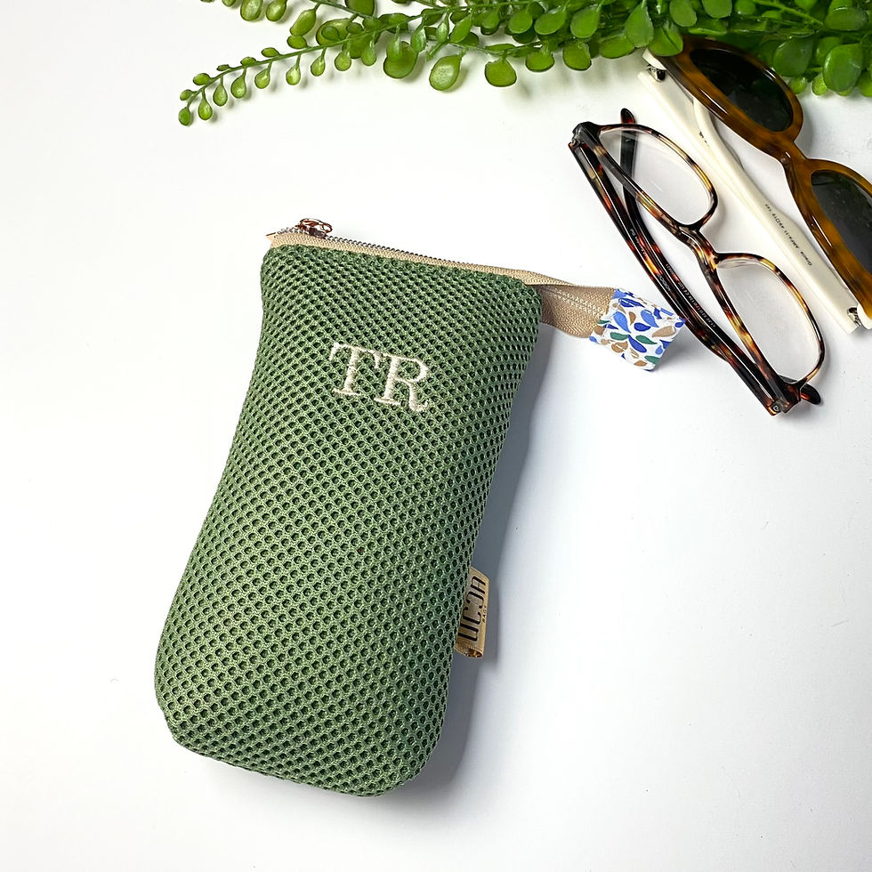 Miniatura: Funda para 2 o 3 pares de gafas. VERDE ACEITUNA