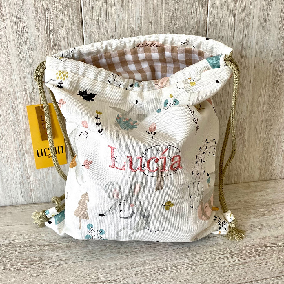 Miniatura: Vista frontal mochila infantil guarderia personalizada