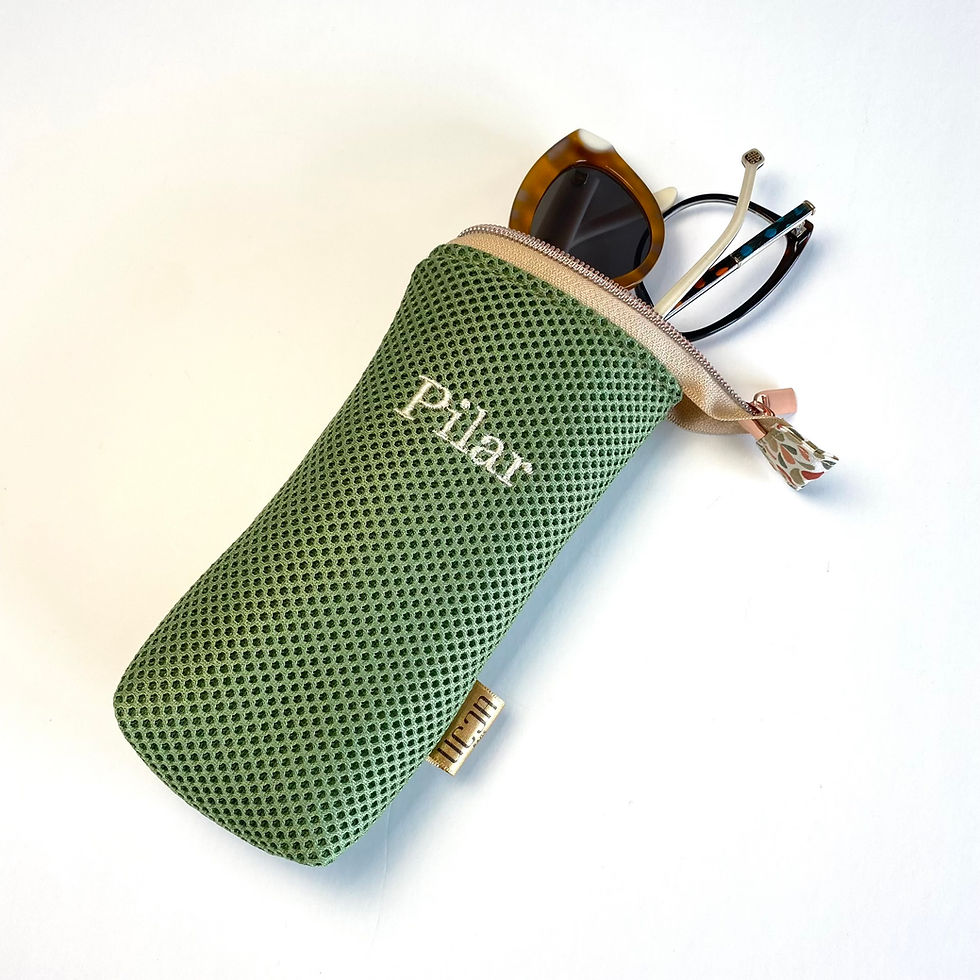 Miniatura: Funda para 2 o 3 pares de gafas. VERDE ACEITUNA